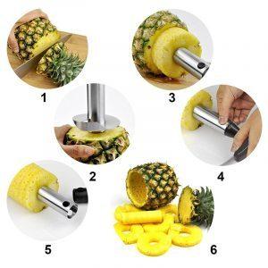 1 PC 3 In1 Kitchen Tools Pineapple Peeler Corer Slicer Cutter Fruit Slicer Apple Kitchen Utensil 4