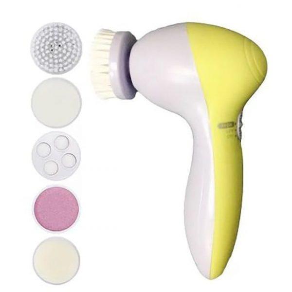 1set 5 in1 Electric Face Cleaner with brushes personal care acne Facial Massager women skin soft 2.jpg 640x640 2