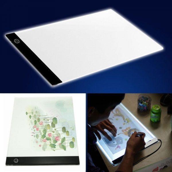 A5 LED Drawing Boards Tracing Board Copy Pads LED Drawing Tablet Plate Art Writing Table Stepless 1