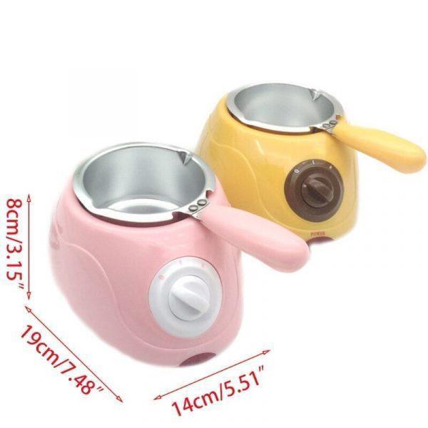Electric Chocolate Melter Durable Stainless Steel Plastic Hot Chocolate Melting Pot Electric Fondue Melter Machine Tool 5