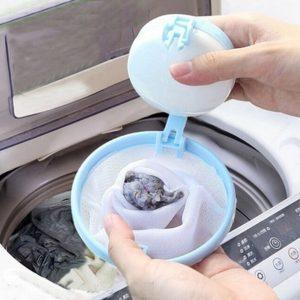 Household Merchandises Home Floating Lint Hair Catcher Mesh Pouch Washing Machine Laundry Filter Bag cleaning 4