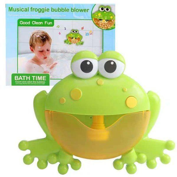 Landzo Music Frogiee Bubble Blower Bubble Machine for Kids Cute Bath Toy Educational Bad Speelgoed Gifts 3