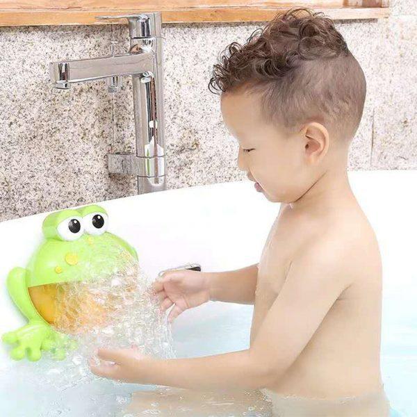 Landzo Music Frogiee Bubble Blower Bubble Machine for Kids Cute Bath Toy Educational Bad Speelgoed Gifts