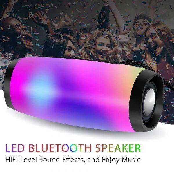 Portable Bluetooth Speaker Wireless Bass Column Waterproof Outdoor USB Speakers Support AUX TF Subwoofer LED altavoz