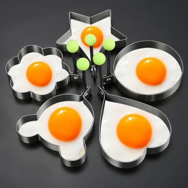 5 Pcs Creative Stainless Steel Omelet Maker Fried Egg Decoration Frying Egg Pancake Cooking Tools DIY
