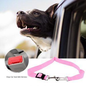 Adjustable Dogs Car Seat Belt Harness Puppy Cats Car Safety Seatbelt Lead Traction Rope Pets Supplies 2