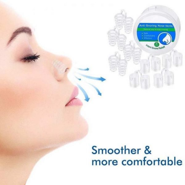 8pcs Silicon Anti Snore Anti Disturb Ceasing Stopper Anti snoring Free Nose Clip Health Sleeping Aid