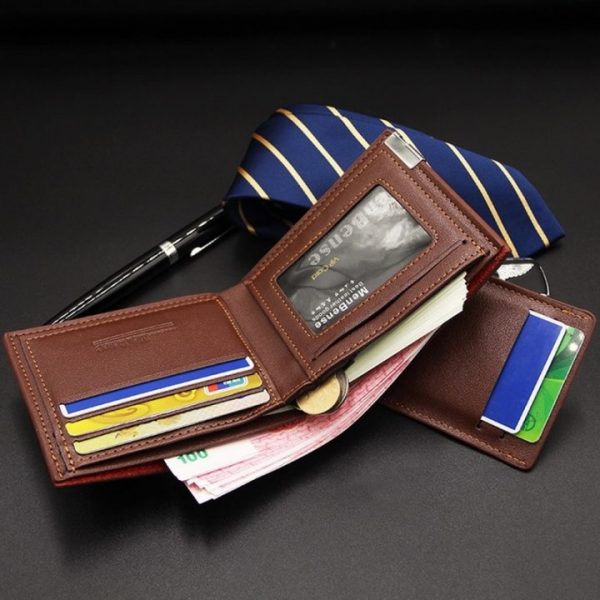 Vintage Men Leather Brand Luxury Wallet Short Slim Male Purses Money Clip Credit Card Dollar Price 1