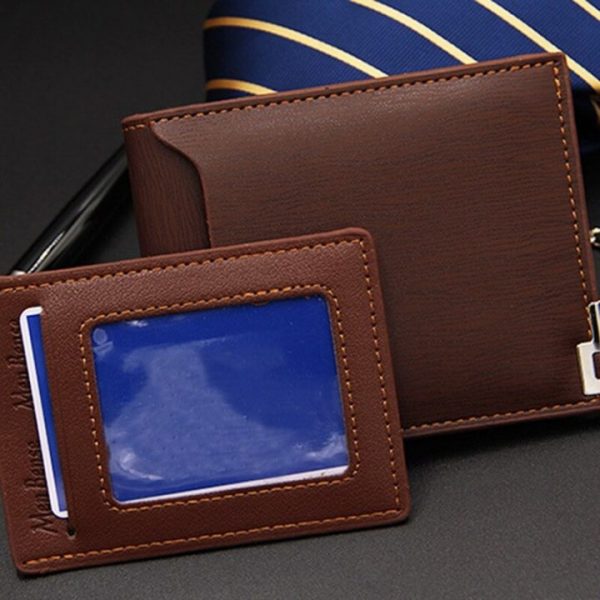 Vintage Men Leather Brand Luxury Wallet Short Slim Male Purses Money Clip Credit Card Dollar Price 3