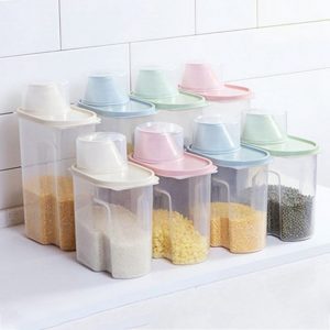 1 9 2 5L Cereal Dispenser With Lid Storage Box Plastic Rice Container Food Sealed Jar 2