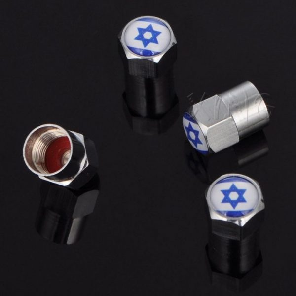 4Pcs Israel Car Vehicle Wheel Tire Valve Stem Caps Dust Covers Auto Motorcycle Universal Airtight Stem 4