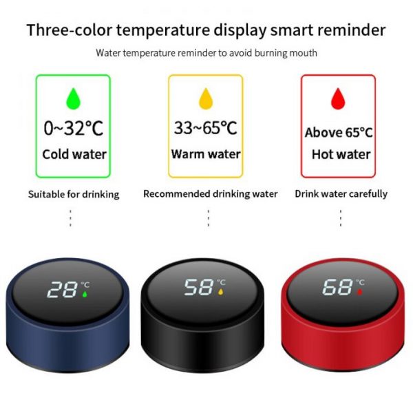 500ML Intelligent Water Bottle Stainless Steel Thermos Cup Coffee Tea Mugs LCD Temperature Display Leakproof Sport 5