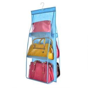 6 Pocket Hanging Handbag Organizer for Wardrobe Closet Transparent Storage Bag Door Wall Clear Sundry Shoe 1.jpg 640x640 1