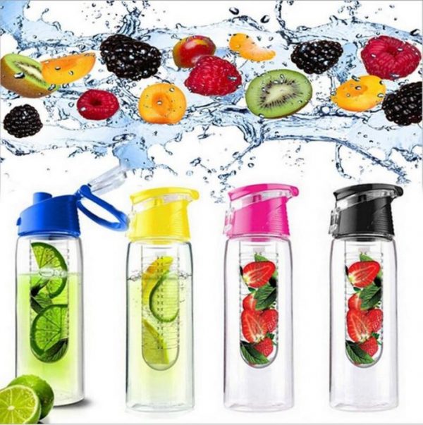 800 ML Fruit Infusing Infuser Water Bottle Travel Outdoor Portable Sports Lemon Juice Bottle Flip Lid 1