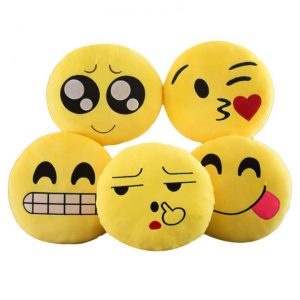 Crystal Embroidery Cartoon Expression Pillow Warm Peluches Cojines Cushion Plush Toys Dolls Gifts Coussin Drole Chair 4