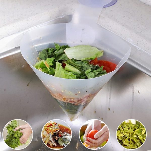 Foldable Kitchen Sink Strainer Self Standing Sink Filter Food Vegetable Sink Stopper Drain Filter Kitchen Anti 2