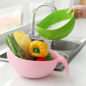 Food Grade Plastic Rice Beans Peas Washing Filter Strainer Basket Sieve Drainer Cleaning Gadget Kitchen Accessories 2