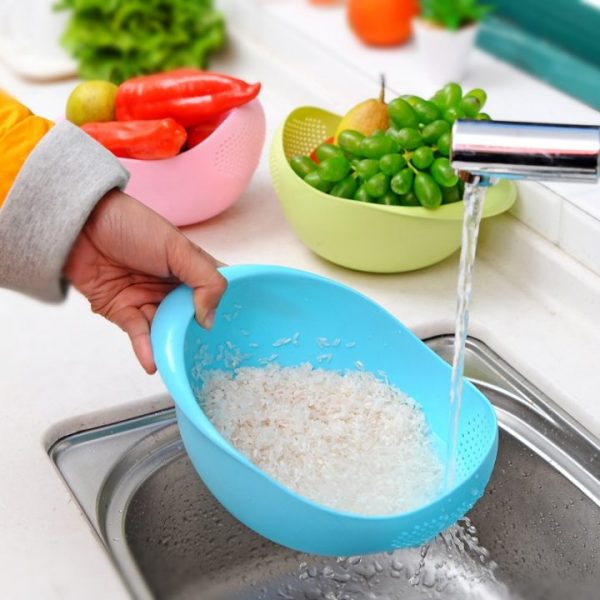 Food Grade Plastic Rice Beans Peas Washing Filter Strainer Basket Sieve Drainer Cleaning Gadget Kitchen Accessories 3