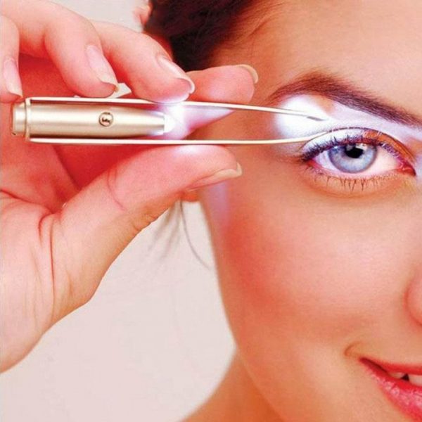 New Portable Tweezer With Led Light Hair Removal Eyebrow Beauty Make Up Tool With Led Light