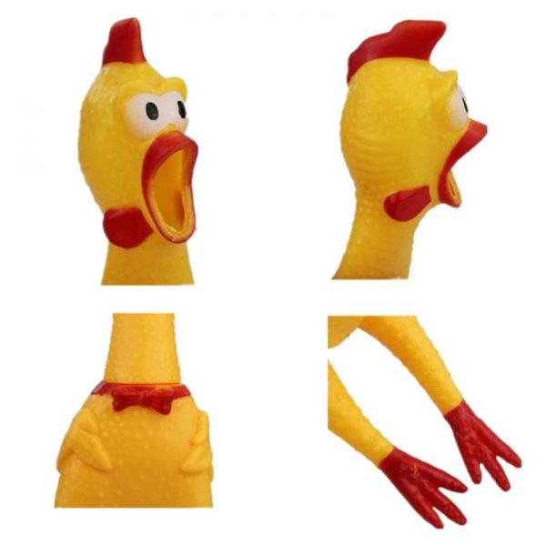 Pet dog toy screaming chicken screaming chicken dog molars yellow rubber chicken dog chew toy durable 3