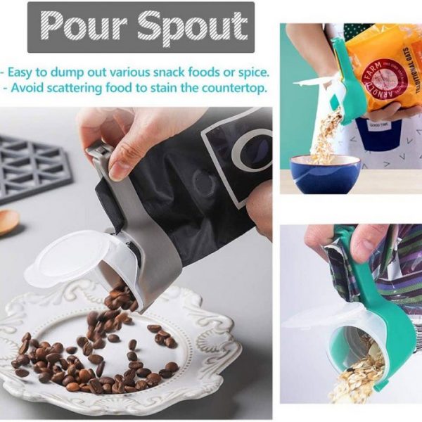 Snack Sealing Clip Fresh Keeping Sealer Clamp Plastic Helper Food Saver Travel Kitchen Gadgets Seal Pour 1