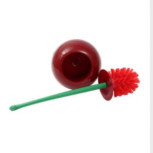 Toilet brush New Lovely Cherry Shape Lavatory Brush Toilet Brush Holder Set Toilet Borstel Cepillo Wc 4