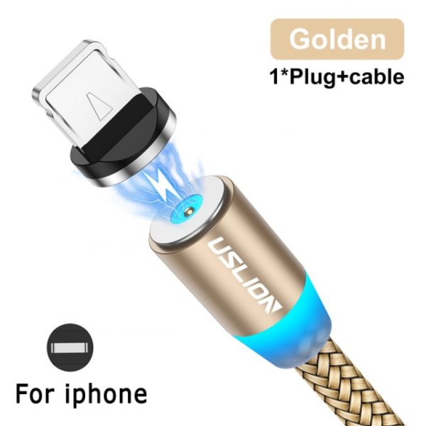 USLION Magnetic USB Cable For iPhone 12 11 Xiaomi Samsung Type C Cable LED Fast Charging 28.jpg 640x640 28