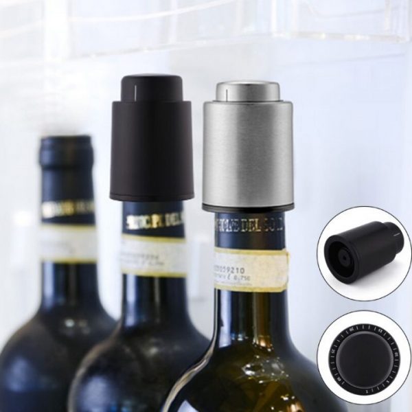 Vacuum Wine Stopper Red Bottle Cap Stopper Silicone Sealed Champagne Bottle Stopper Timing Retain Freshness Wine