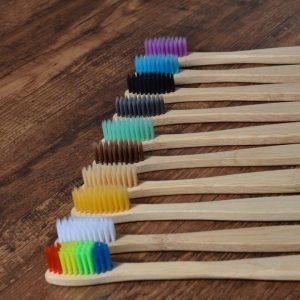 10PCS Colorful Toothbrush Natural Bamboo Tooth Brush Set Soft Bristle Charcoal Teeth Eco Bamboo Toothbrushes Dental 5