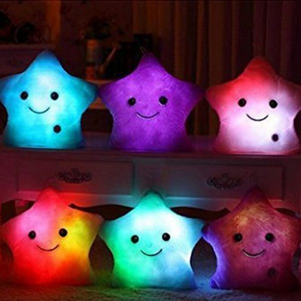 13inch Interactive Toys Realistic Luminous Star Stuffed Toy Soft Cotton Miniature Star Plush Cushion Bedroom Decorations 1