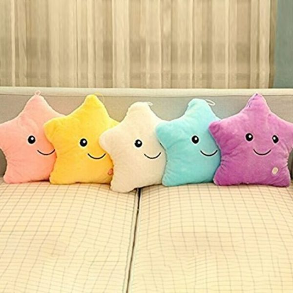 13inch Interactive Toys Realistic Luminous Star Stuffed Toy Soft Cotton Miniature Star Plush Cushion Bedroom Decorations 4