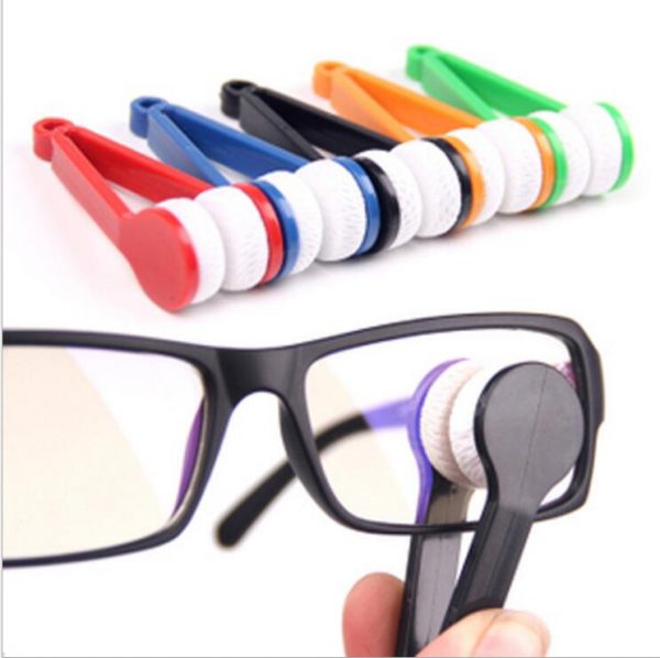 1pc Portable Multifunctional Glasses Cleaning Rub Two side Glasses Brush Microfiber Spectacles Cleaner Glasses Cleaning Tools