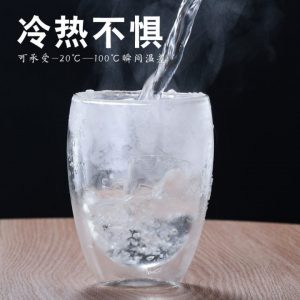 80ML Double Wall Glass Cup Transparent Handmade Heat Resistant Tea Drink Cups MINI Whisky Cup 100 3