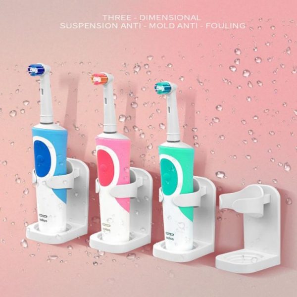 Creative Traceless Stand Rack Organizer Electric Wall Mounted Holder Space Saving toothbrush holder Bathroom Accessories 1