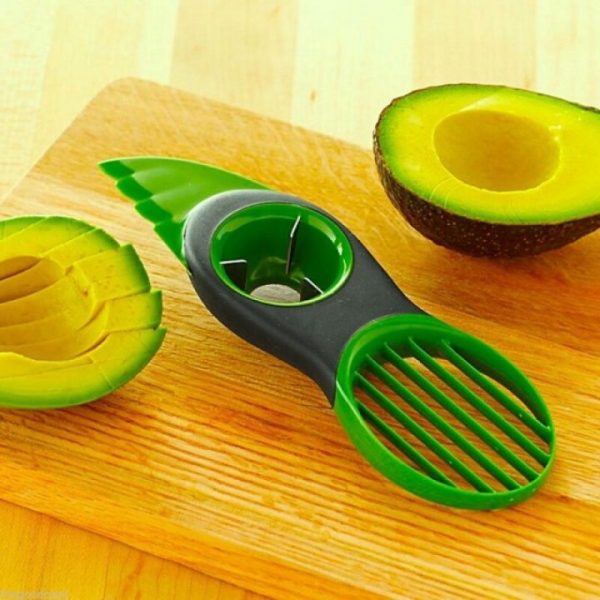 New Kitchen 3 In 1 Fruit Vegetable Tools Avocado Slicer Pitter Splitter Slices Kitchen Accessories Cooking