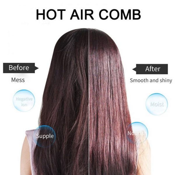 One Step Hair Dryer Volumizer Salon Hot Air Paddle Styling Brush Negative Ion Generator Hair Straightener 2