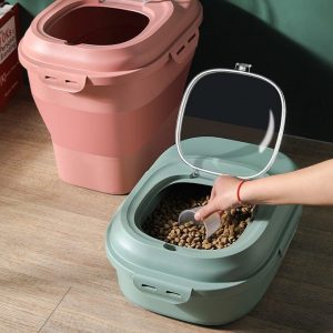 Pet Dog Food Bag Storage Container 23L Dry Cat Food Box Bag Moisture Proof Seal Airtight 4