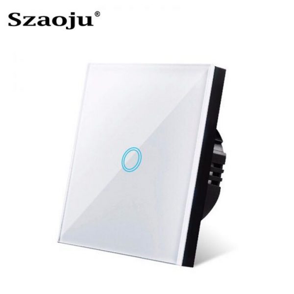 Szaoju EU Touch Switch LED Crystal Glass Panel Wall Lamp Light Switch 1 2 3 Gang 1