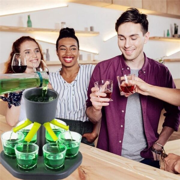 6 Shot Glass Games Dispenser Wine Whisky Beer Wine Liquor Dispenser Bar Accessories Party Games Drinking 1
