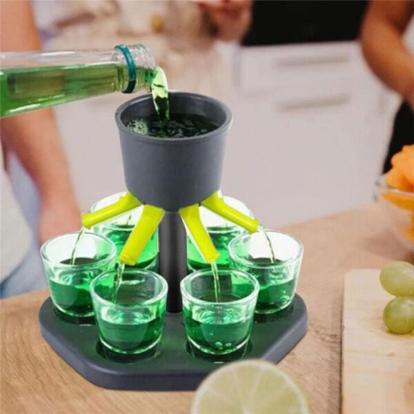 6 Shot Glass Games Dispenser Wine Whisky Beer Wine Liquor Dispenser Bar Accessories Party Games Drinking 3