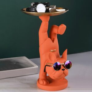 French Bulldog Sculpture Dog Statue Key Remote Control Phone Holder Storage Table Decoration Glasses Tray Home 96.jpg 640x640 96