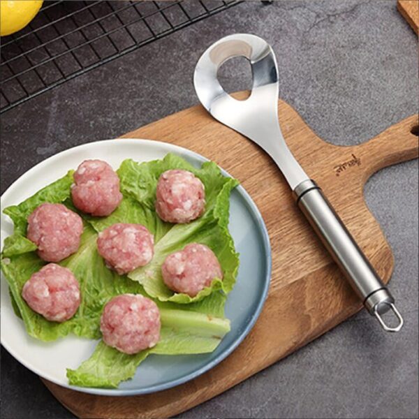 Non Stick Creative Meatball Maker Spoon Meat Baller with Elliptical Leakage Hole Meat Ball Mold Kitchen 1