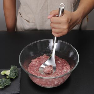 Non Stick Creative Meatball Maker Spoon Meat Baller with Elliptical Leakage Hole Meat Ball Mold Kitchen 2