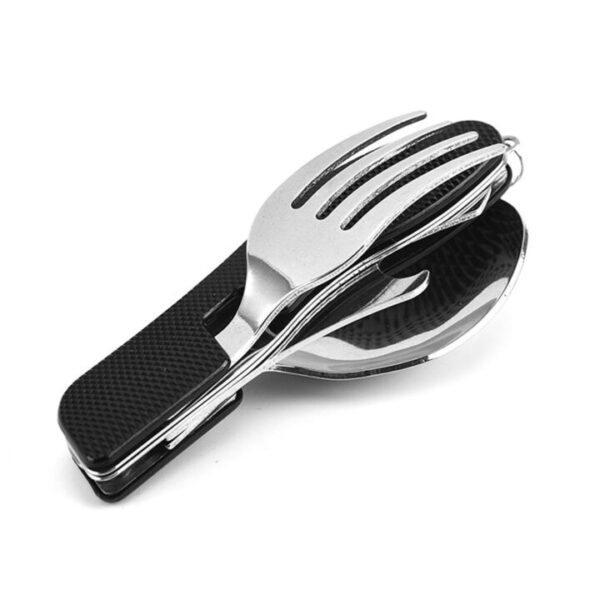 Portable Multifunction Folding Cutlery Knife Fork Spoon Outdoor Sports Camping Picnic Stainless Steel Traveling Tablewa Hot 4