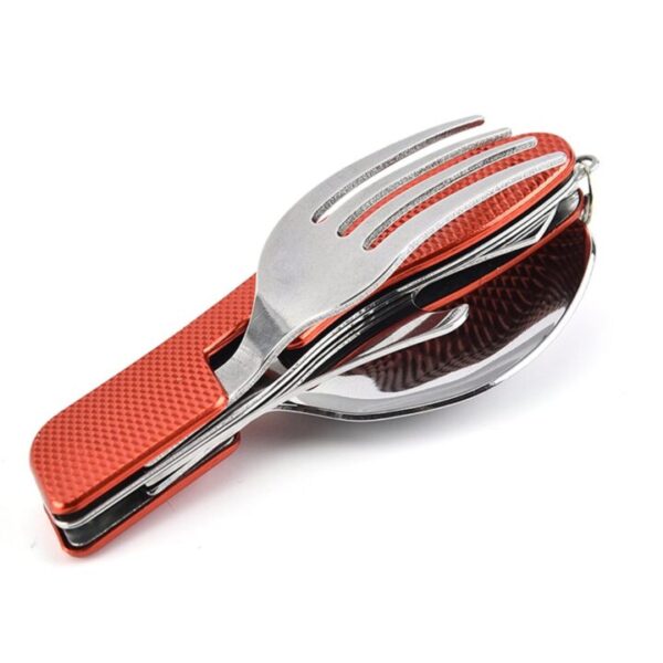 Portable Multifunction Folding Cutlery Knife Fork Spoon Outdoor Sports Camping Picnic Stainless Steel Traveling Tablewa Hot