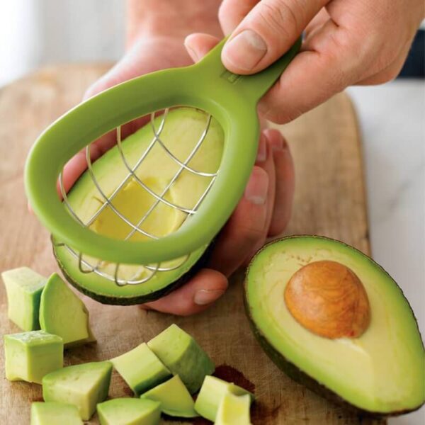 304 Stainless Steel Avocado Slicer Grille Blade Cutter Peeler Portable Creative Cover Fruit Tools Frutero Kitchen 1