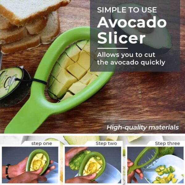 304 Stainless Steel Avocado Slicer Grille Blade Cutter Peeler Portable Creative Cover Fruit Tools Frutero Kitchen 3