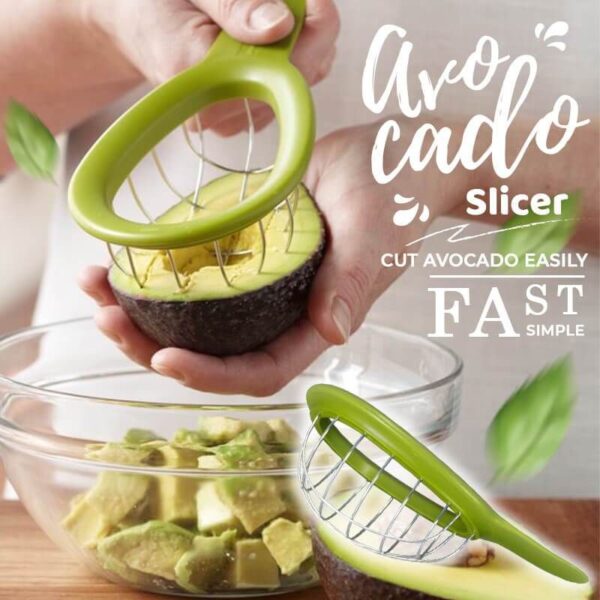 304 Stainless Steel Avocado Slicer Grille Blade Cutter Peeler Portable Creative Cover Fruit Tools Frutero Kitchen