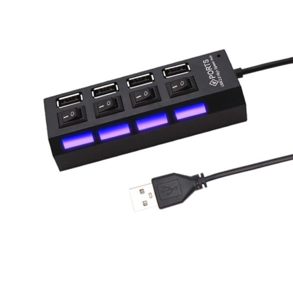 USB 2 0 Hub USB Hub 2 0 Multi USB Splitter Hub Use Power Adapter 4 3