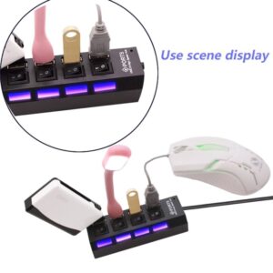 USB 2 0 Hub USB Hub 2 0 Multi USB Splitter Hub Use Power Adapter 4 4